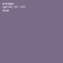 #7A6B89 - Rum Color Image