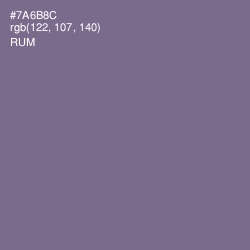 #7A6B8C - Rum Color Image