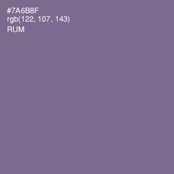 #7A6B8F - Rum Color Image