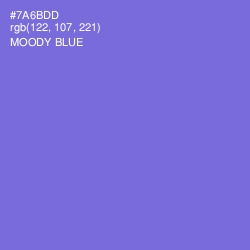 #7A6BDD - Moody Blue Color Image