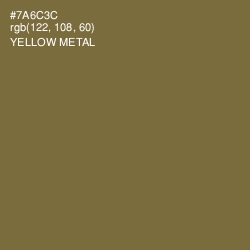 #7A6C3C - Yellow Metal Color Image