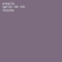 #7A6C7D - Fedora Color Image