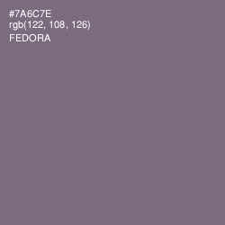 #7A6C7E - Fedora Color Image