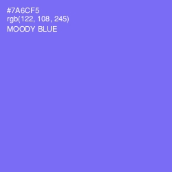 #7A6CF5 - Moody Blue Color Image