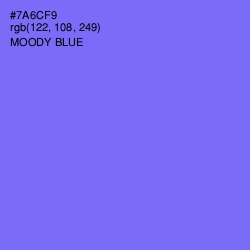 #7A6CF9 - Moody Blue Color Image