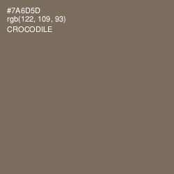#7A6D5D - Crocodile Color Image