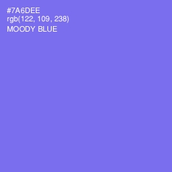 #7A6DEE - Moody Blue Color Image