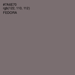 #7A6E70 - Fedora Color Image