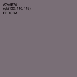 #7A6E76 - Fedora Color Image