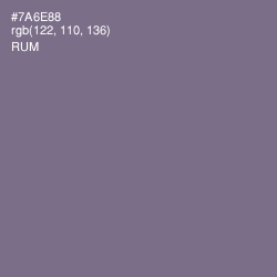 #7A6E88 - Rum Color Image
