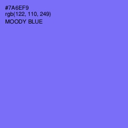 #7A6EF9 - Moody Blue Color Image