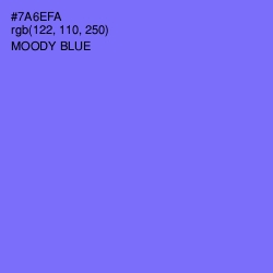 #7A6EFA - Moody Blue Color Image