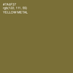 #7A6F37 - Yellow Metal Color Image