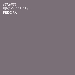 #7A6F77 - Fedora Color Image