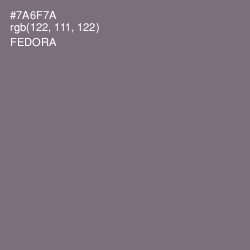 #7A6F7A - Fedora Color Image
