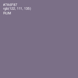 #7A6F87 - Rum Color Image