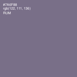 #7A6F88 - Rum Color Image