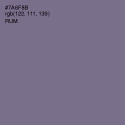 #7A6F8B - Rum Color Image