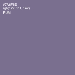 #7A6F8E - Rum Color Image