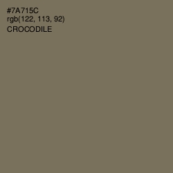 #7A715C - Crocodile Color Image