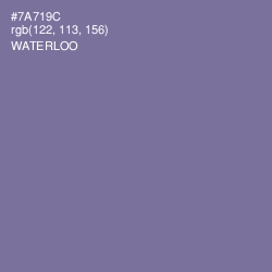 #7A719C - Waterloo  Color Image