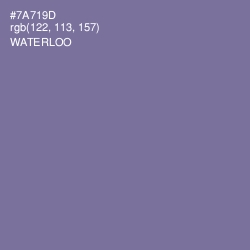 #7A719D - Waterloo  Color Image