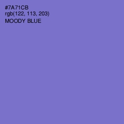 #7A71CB - Moody Blue Color Image