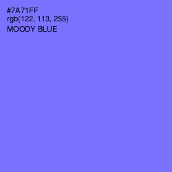 #7A71FF - Moody Blue Color Image