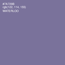 #7A729B - Waterloo  Color Image
