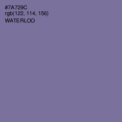 #7A729C - Waterloo  Color Image