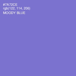 #7A72CE - Moody Blue Color Image