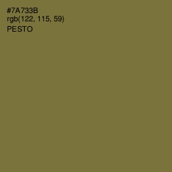 #7A733B - Pesto Color Image