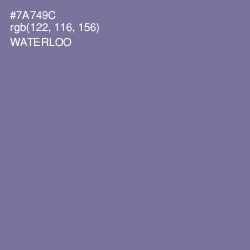 #7A749C - Waterloo  Color Image
