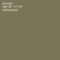 #7A7557 - Crocodile Color Image