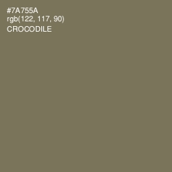 #7A755A - Crocodile Color Image