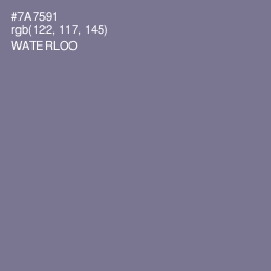 #7A7591 - Waterloo  Color Image