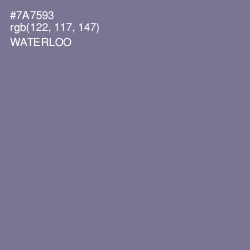 #7A7593 - Waterloo  Color Image