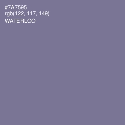 #7A7595 - Waterloo  Color Image