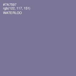 #7A7597 - Waterloo  Color Image