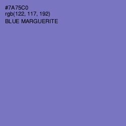 #7A75C0 - Blue Marguerite Color Image