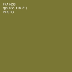 #7A7633 - Pesto Color Image