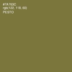 #7A763C - Pesto Color Image
