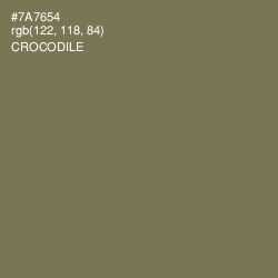 #7A7654 - Crocodile Color Image