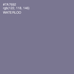 #7A7692 - Waterloo  Color Image
