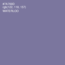 #7A769D - Waterloo  Color Image