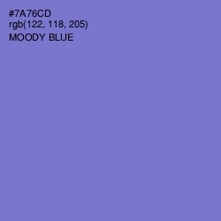 #7A76CD - Moody Blue Color Image