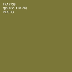 #7A7738 - Pesto Color Image