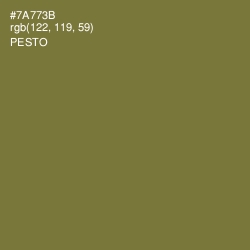 #7A773B - Pesto Color Image