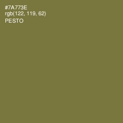 #7A773E - Pesto Color Image