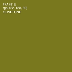 #7A781E - Olivetone Color Image